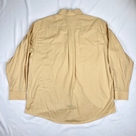 Orvis Yellow Windowpane Long Sleeve Shirt XL - Picture 9 of 9